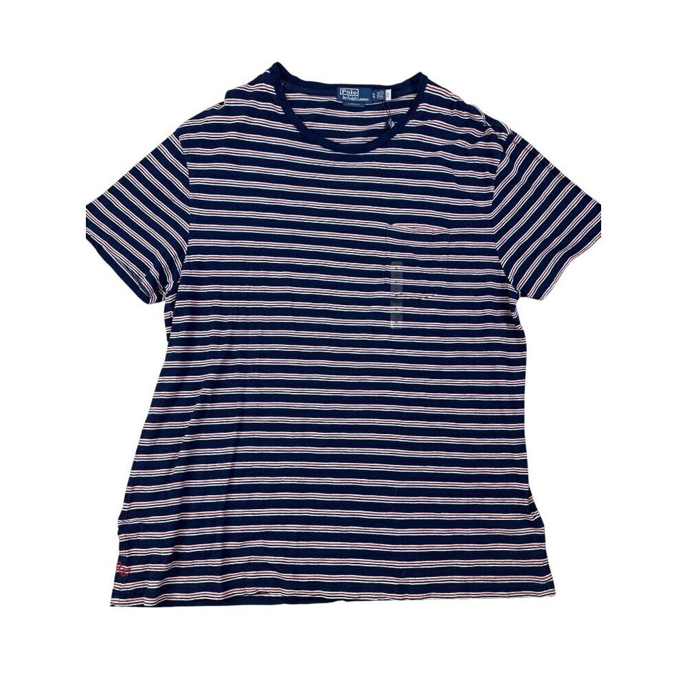 NEW Polo Ralph Lauren Men's Shirt Classic Striped Jersey Gauzy Slub T-Shirt XL